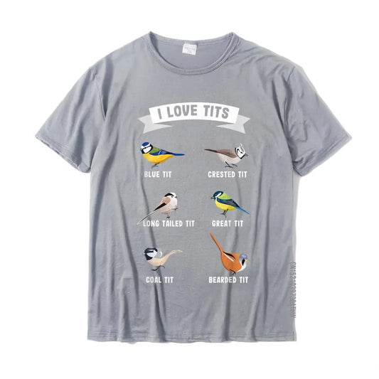 I Love Tits! Funny Bird Watching T-Shirt – Humorous Tee for Ornithologists & Nature Lovers