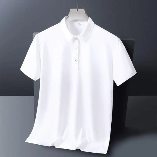 Plus Size Men’s Polo T-Shirt – 9XL Loose Fit Casual Formal Tee for Up to 150kg