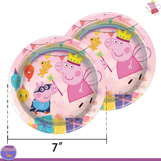 Peppa Pig Birthday Party Set – Kids’ Party Supplies with Speaker, Plates, Cups & Decorations