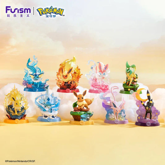 Anime Pokémon Funism Original Adventure Eevee Family Suit Blind Box – Jolteon & Sylveon Action Figure Collection